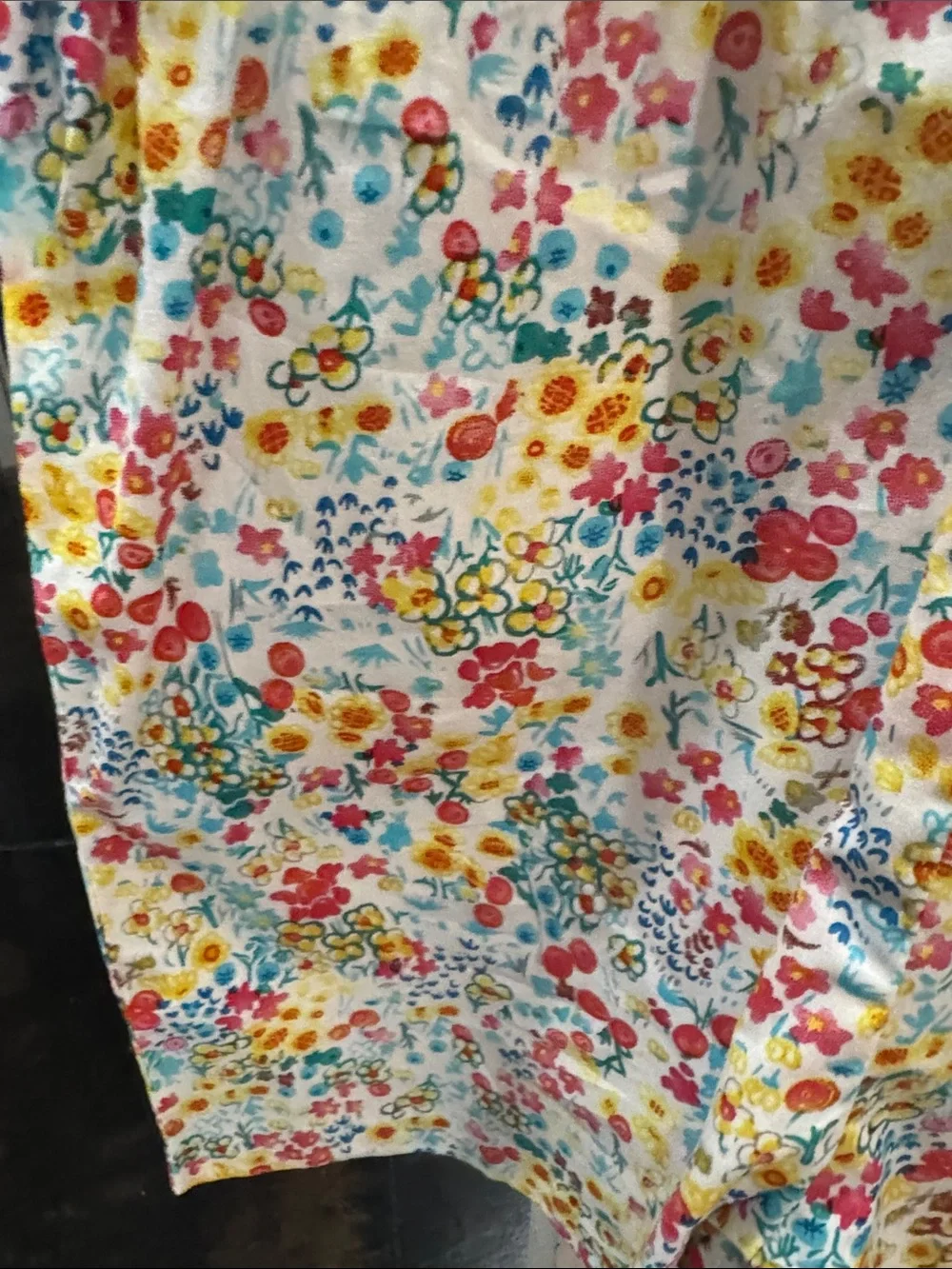 Bisby NWT size 6 Girls Floral Ruffle Romper in Yellow, Pink & Blue
